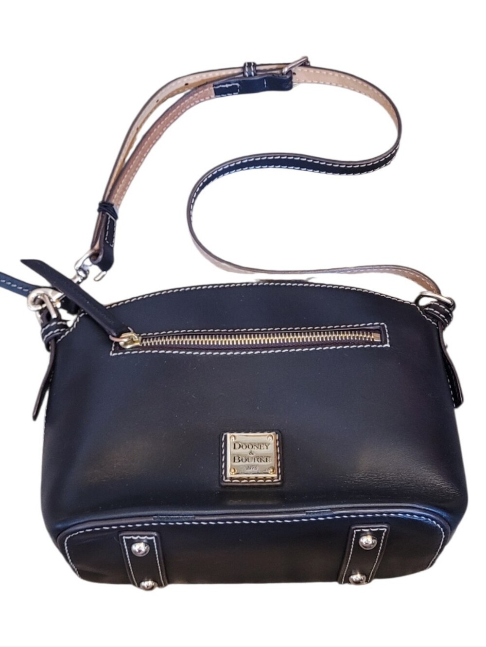 Dooney & Bourke Florentine Domed Black Leather Crossbody
